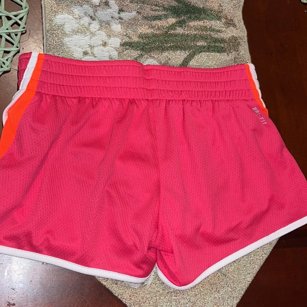 Nike Dri Fit Women’s Running Shorts Size S Small Pink Orange EUC